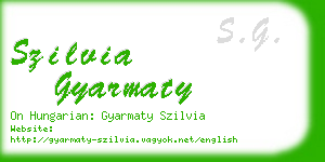 szilvia gyarmaty business card